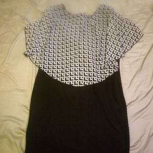 Black dress with attached cover up